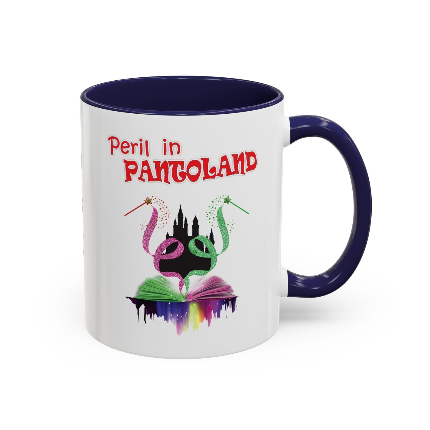 🎭 Hutton Drama Club – “Peril in Pantoland” Accent Coffee Mug