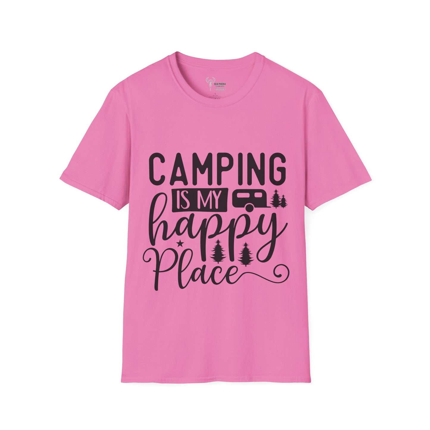 Camping is my happy place Softstyle T-Shirt
