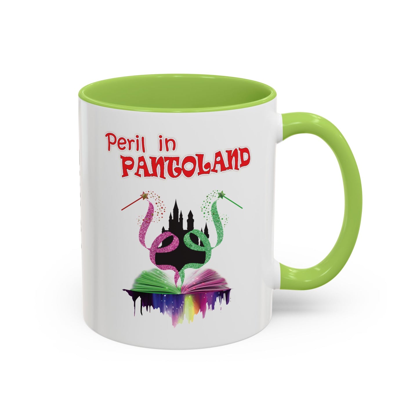 🎭 Hutton Drama Club – “Peril in Pantoland” Accent Coffee Mug