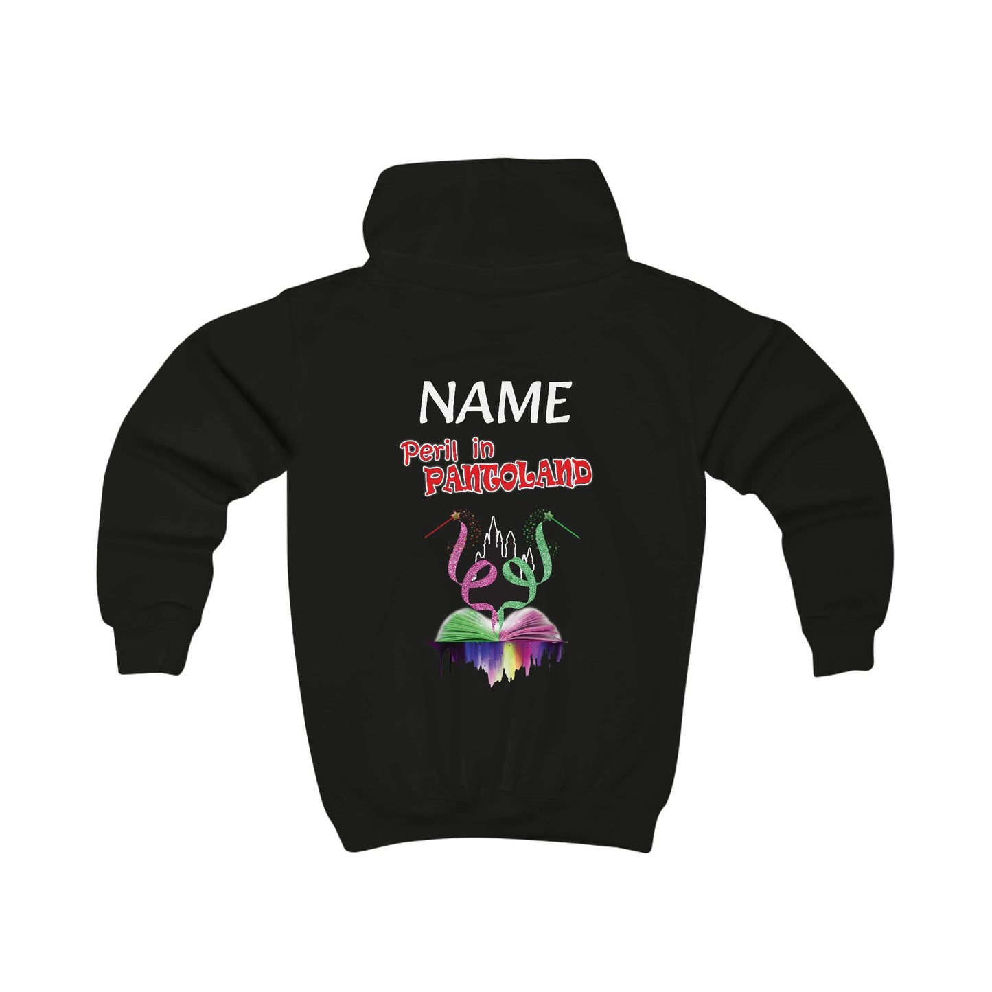 🎭 Hutton Drama Club – “Peril in Pantoland” Official Hoodie Kidz Edition!