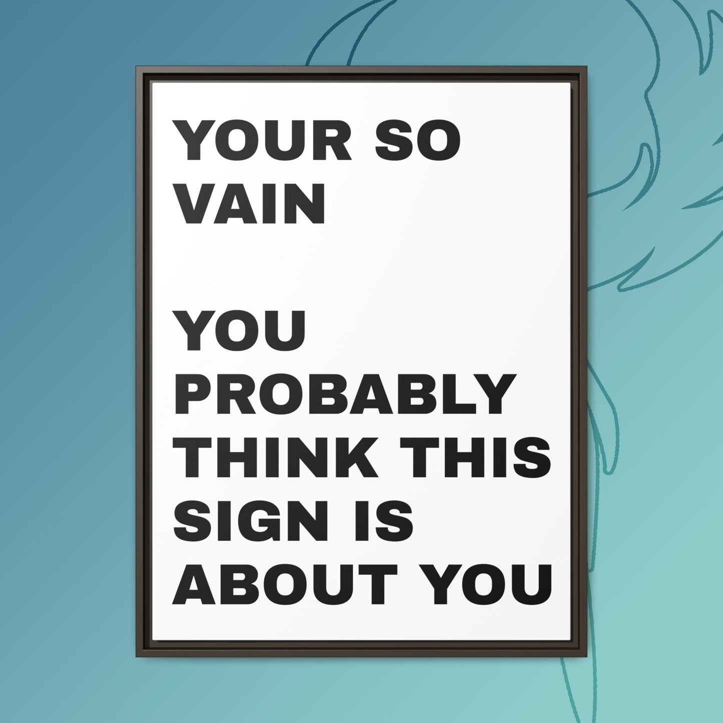 Vanity in its form