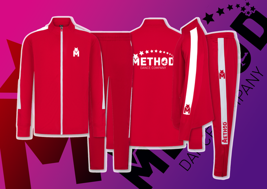 Method Streetwear Tracksuit Set Red & White