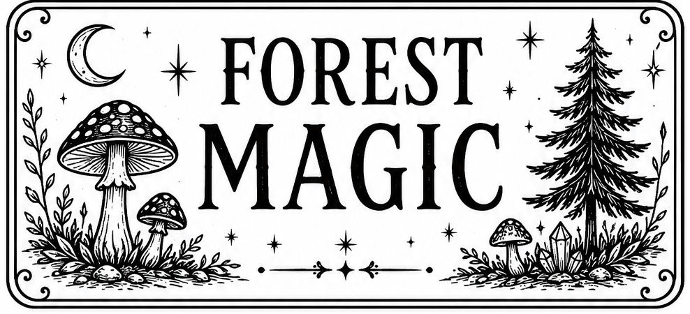Forest Magic wooden wall sign artwork