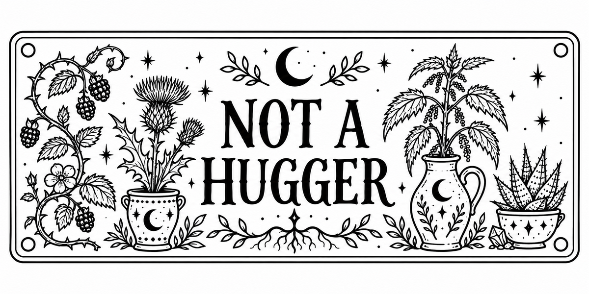 Not a Hugger wooden wall sign artwork