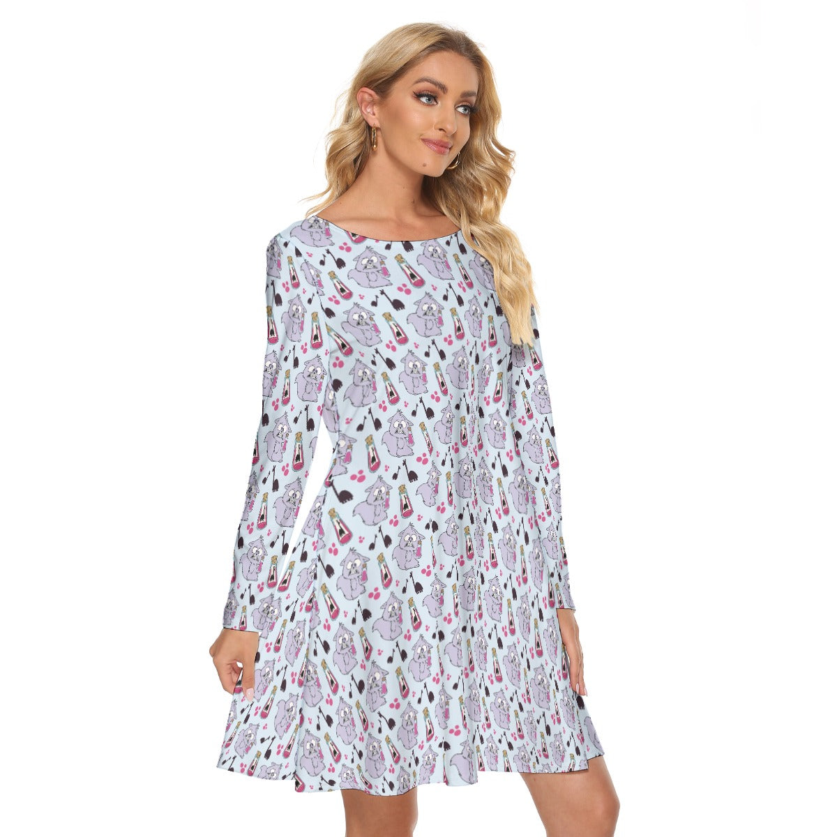 Yzma Cat Potion Crew Neck Dress
