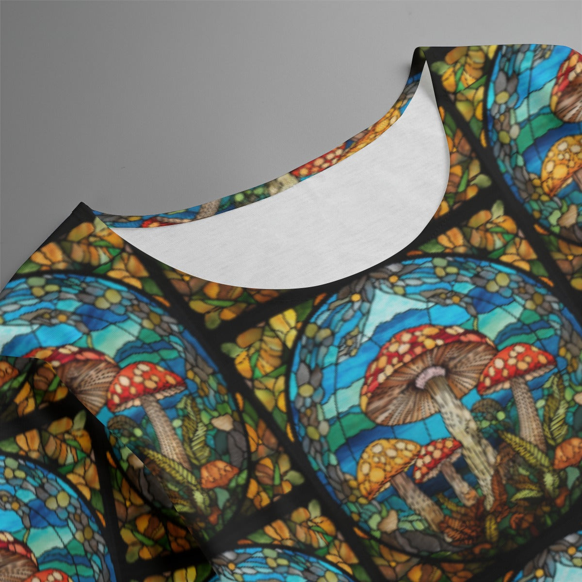 Stained Glass Mushroom Short Sleeve Dress
