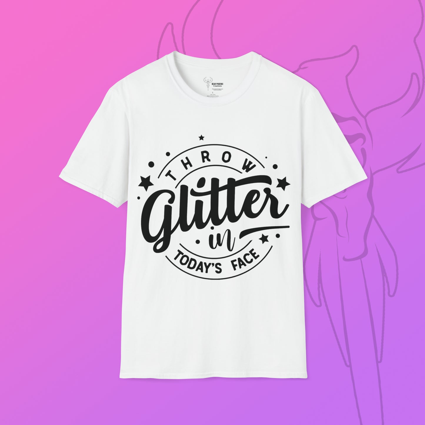 Glitter Face Softstyle T-Shirt