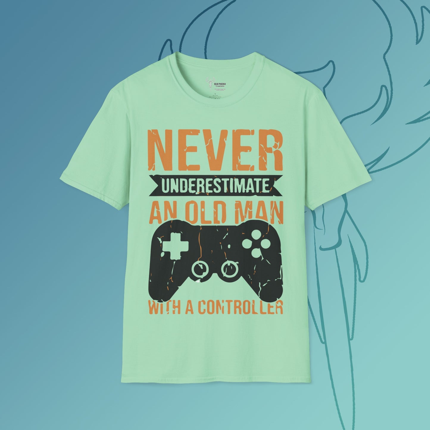 Old Man Controller Dad Softstyle T-Shirt