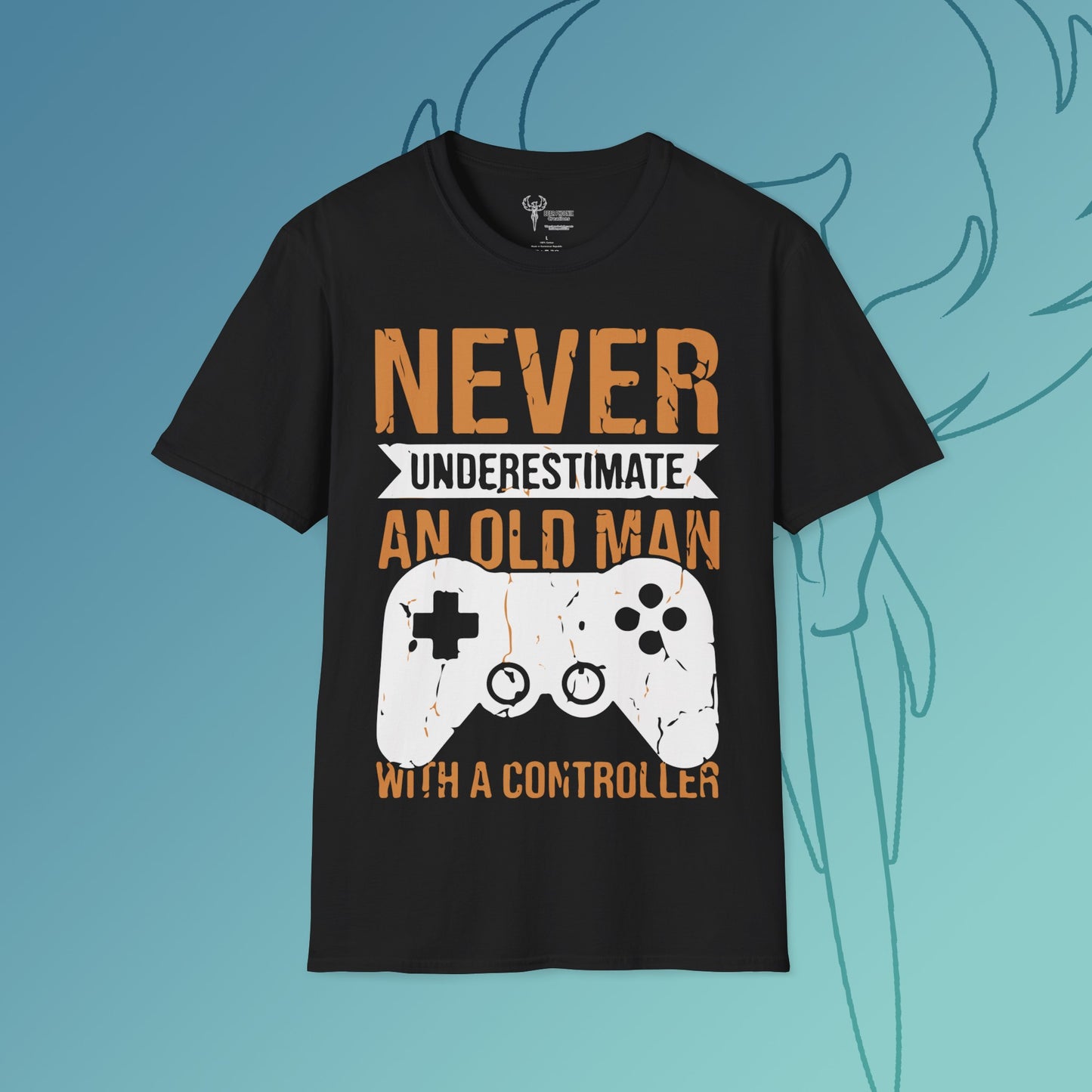 Old Man Controller Dad Softstyle T-Shirt