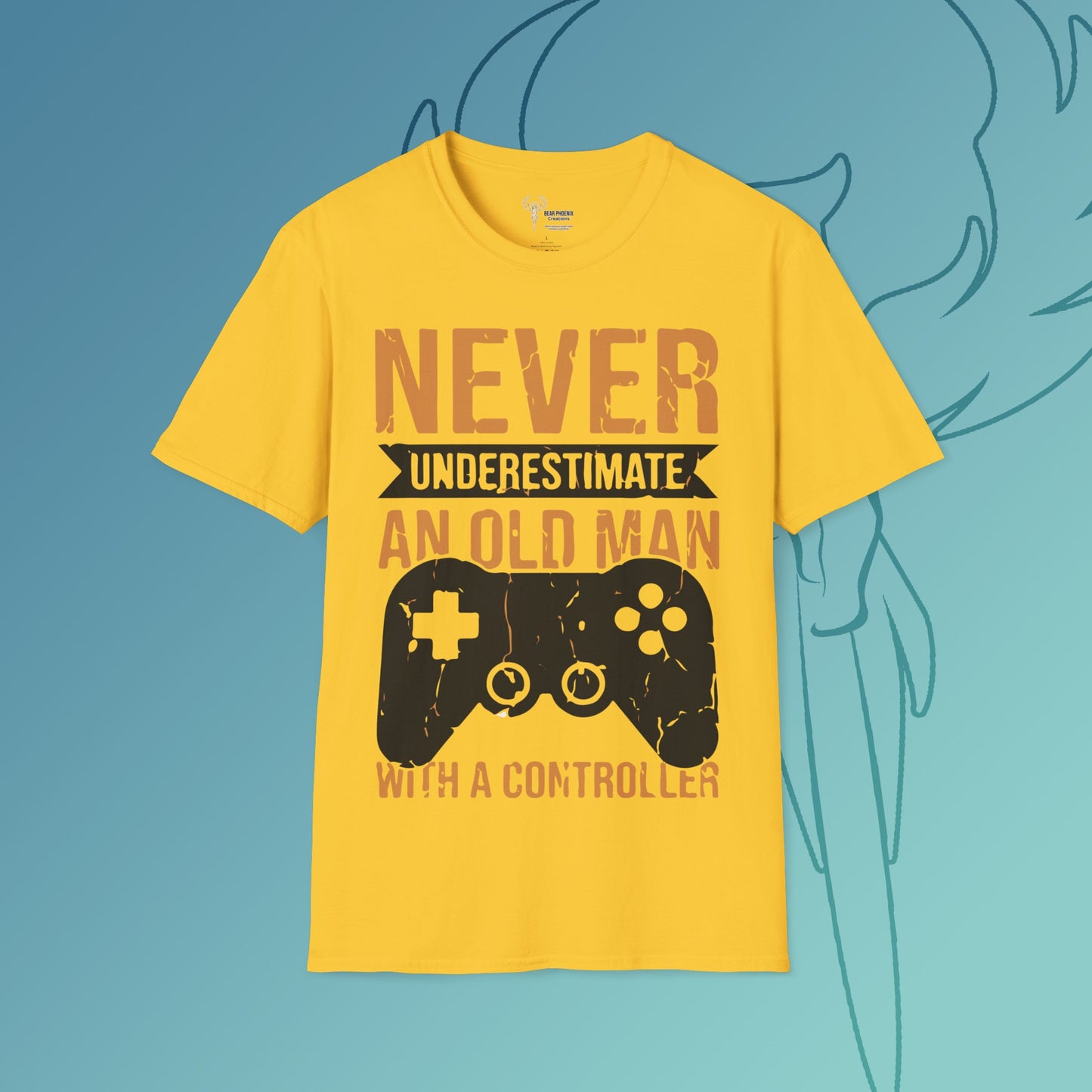 Old Man Controller Dad Softstyle T-Shirt