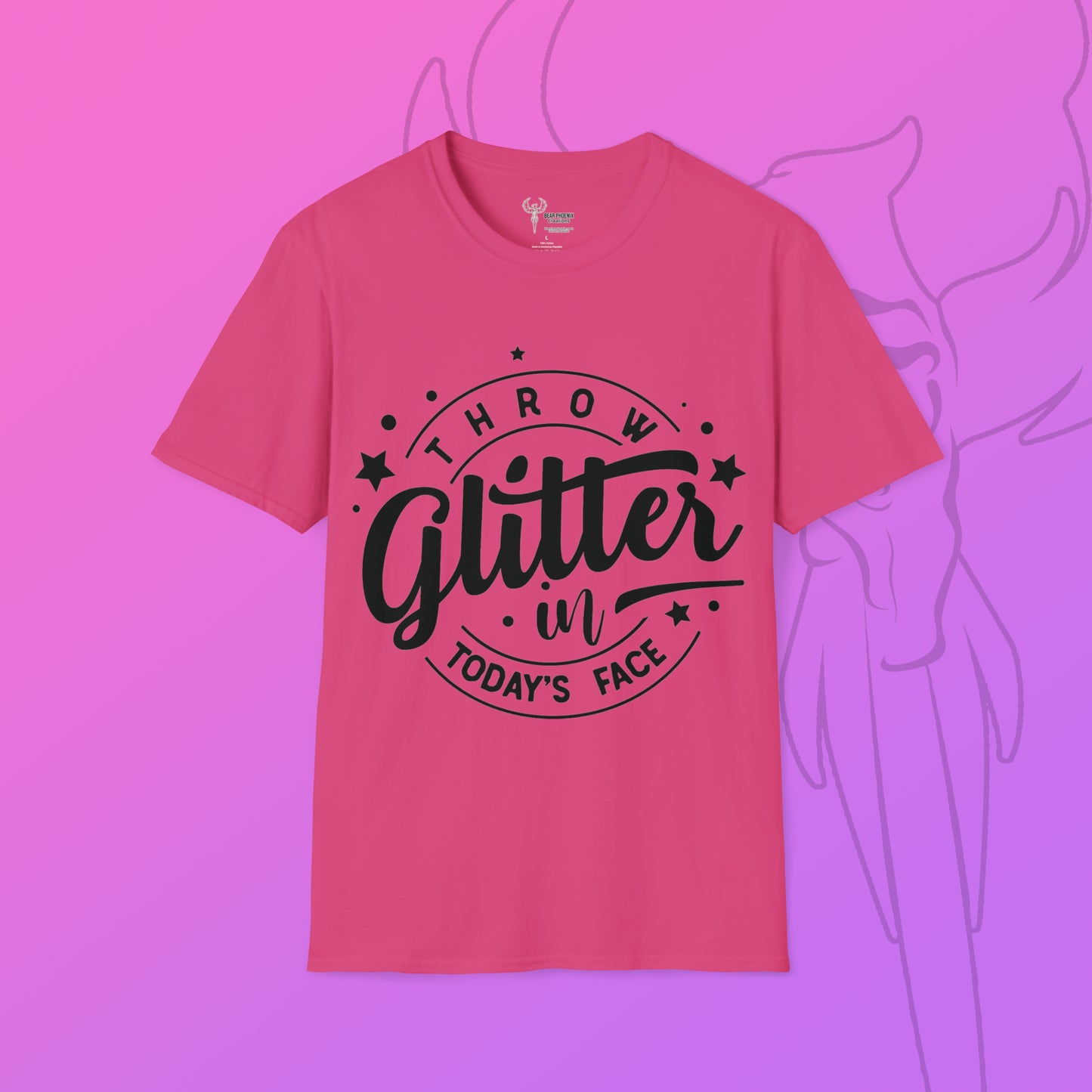 Glitter Face Softstyle T-Shirt