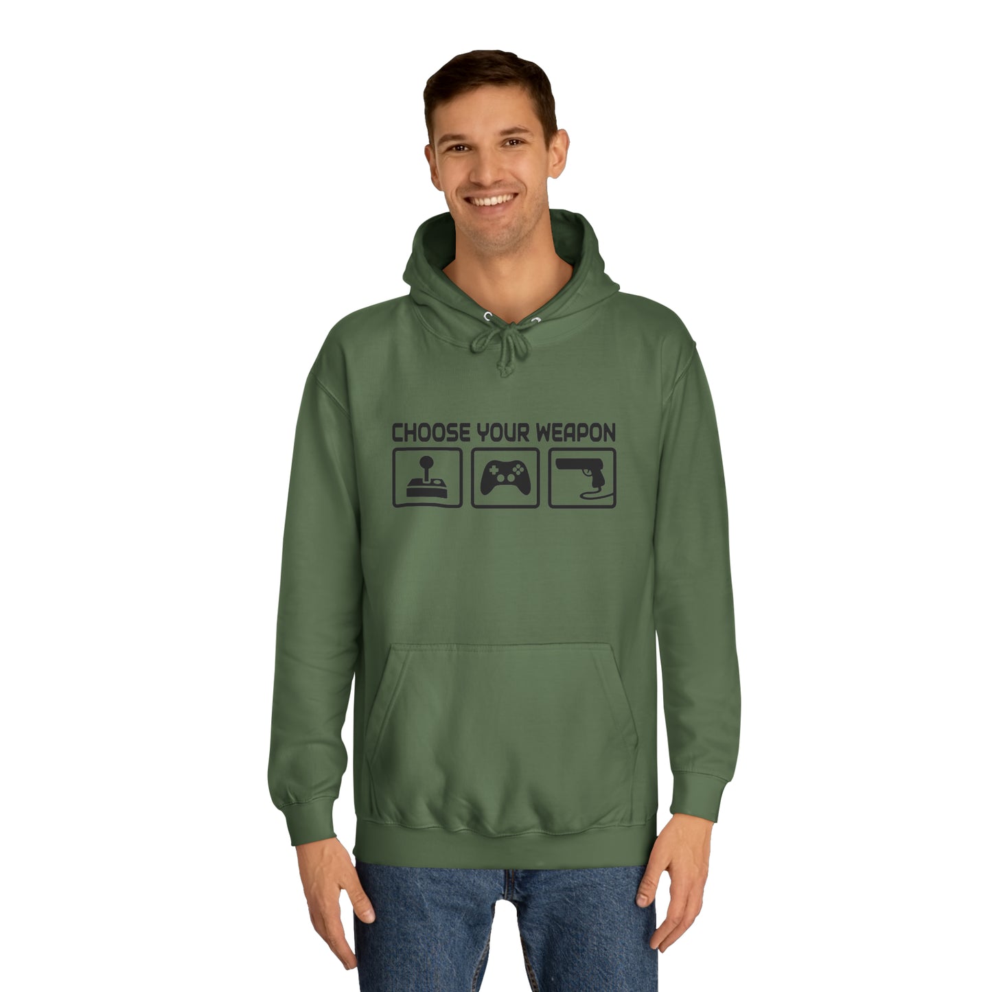 Gamer Choose Your Weapon College Hoodie