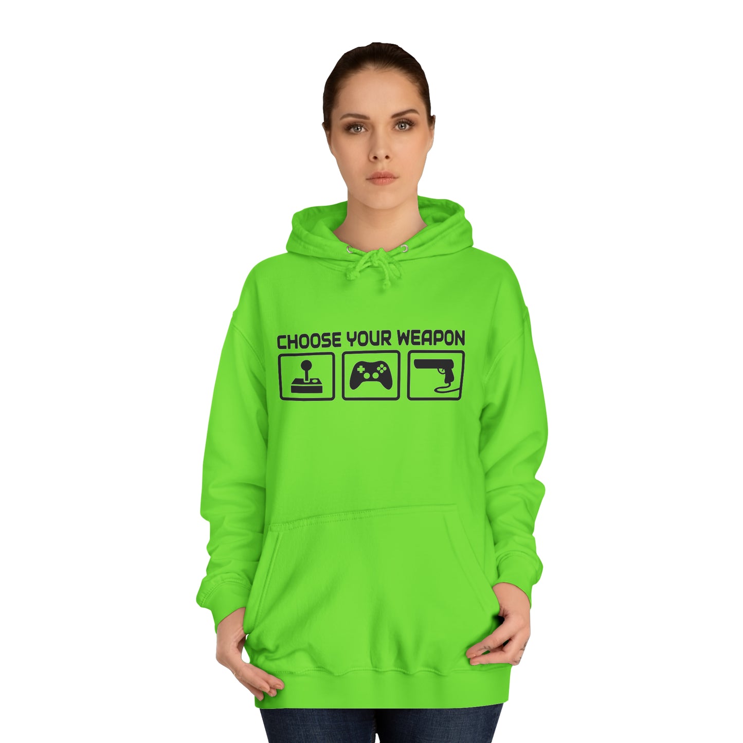 Gamer Choose Your Weapon College Hoodie