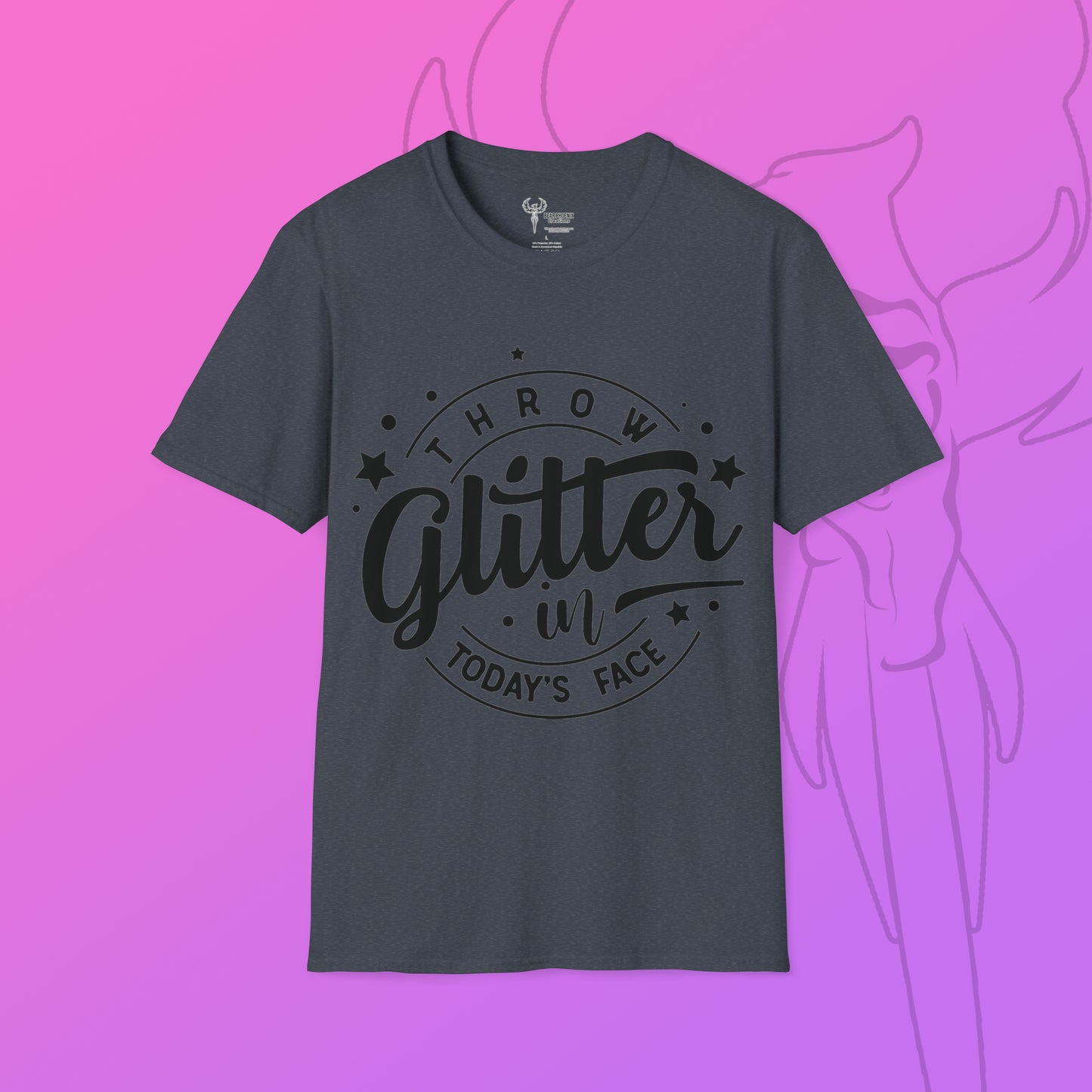 Glitter Face Softstyle T-Shirt