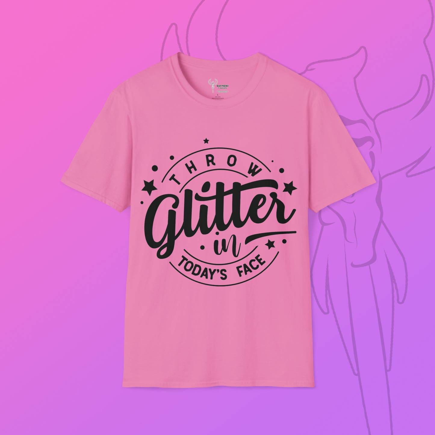 Glitter Face Softstyle T-Shirt