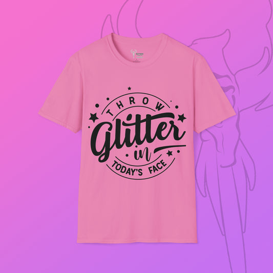 Glitter Face Softstyle T-Shirt