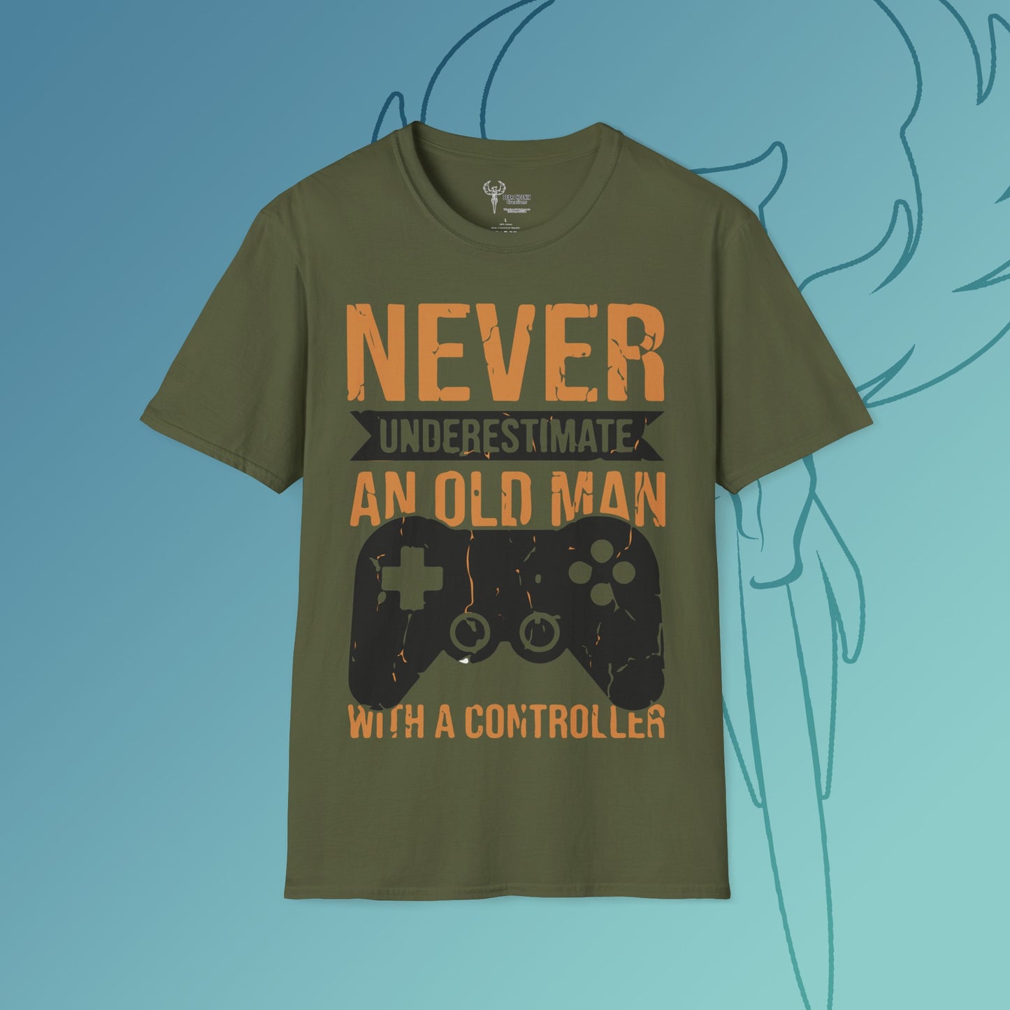 Old Man Controller Dad Softstyle T-Shirt