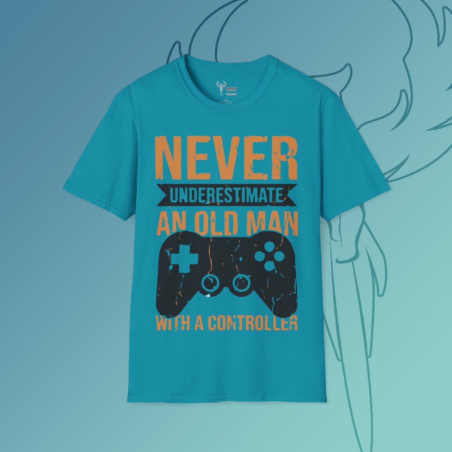 Old Man Controller Dad Softstyle T-Shirt