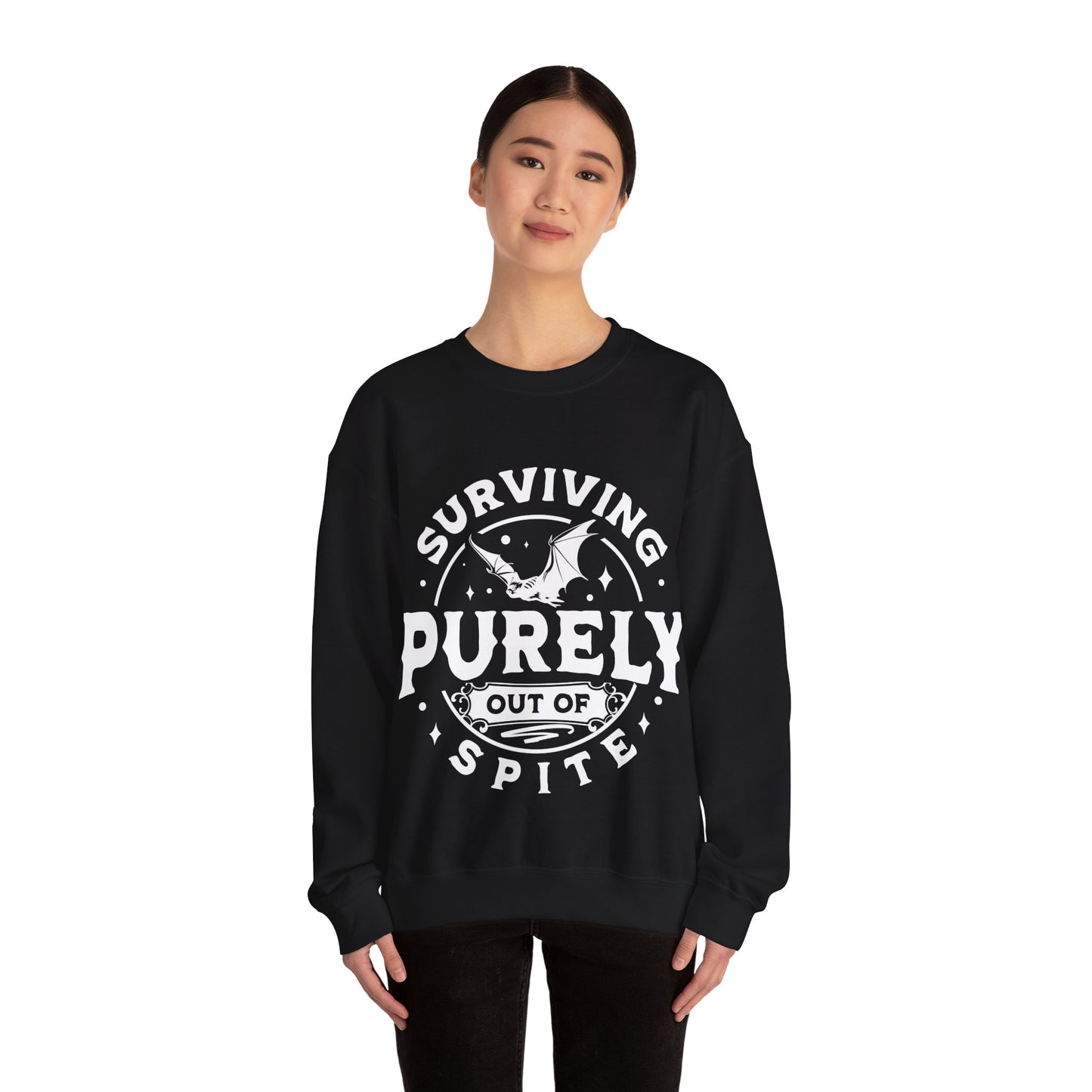 Surviving out of spite Crewneck Sweatshirt