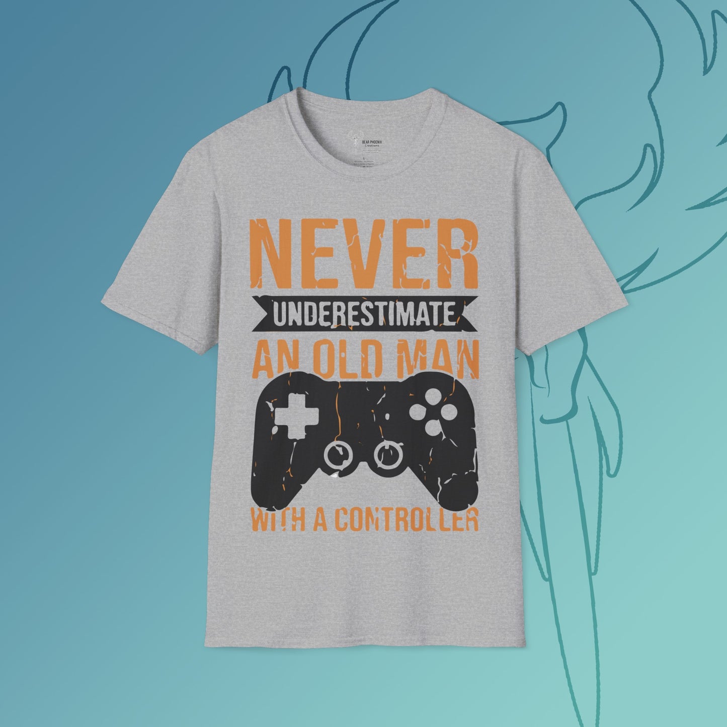 Old Man Controller Dad Softstyle T-Shirt