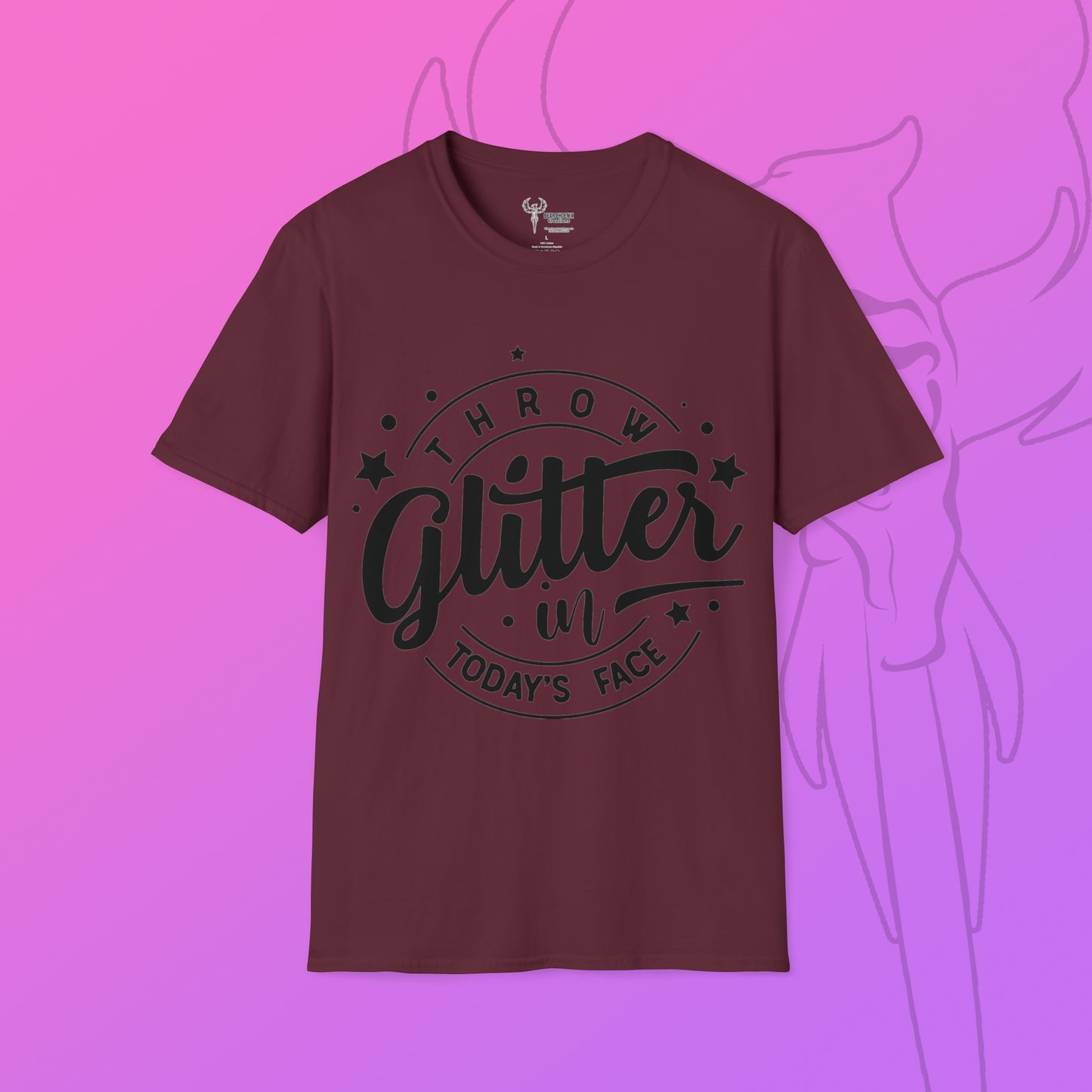 Glitter Face Softstyle T-Shirt