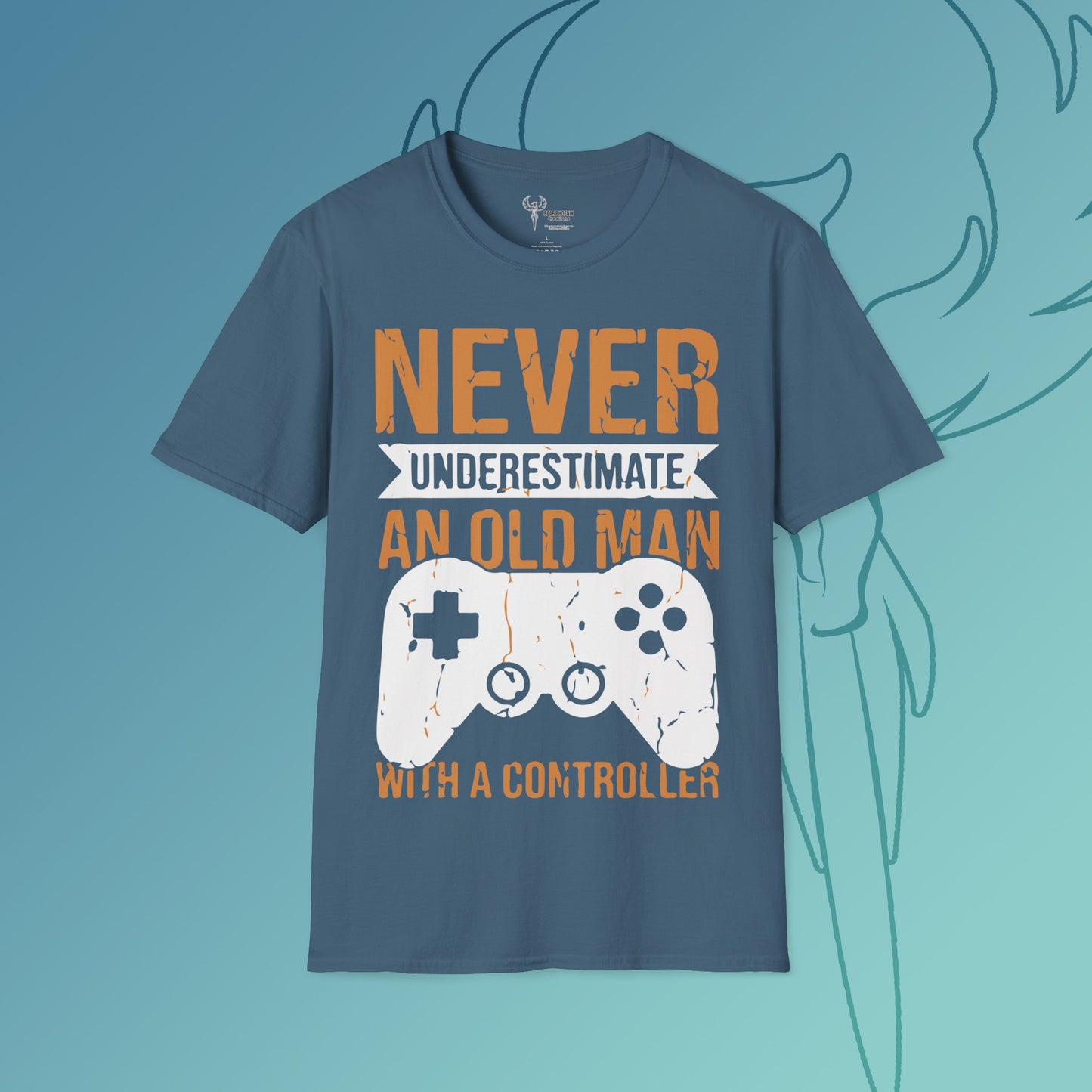 Old Man Controller Dad Softstyle T-Shirt