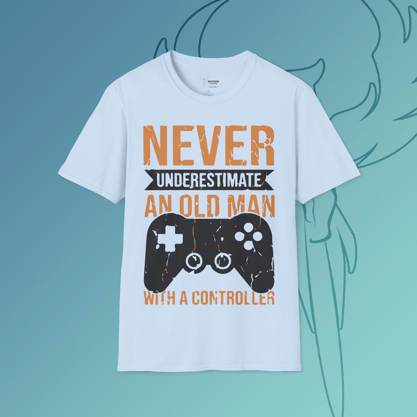 Old Man Controller Dad Softstyle T-Shirt