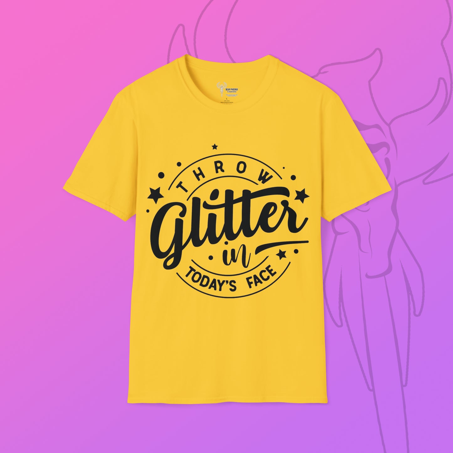 Glitter Face Softstyle T-Shirt