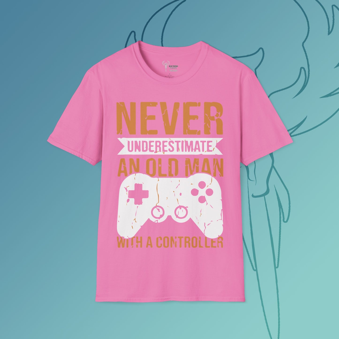 Old Man Controller Dad Softstyle T-Shirt