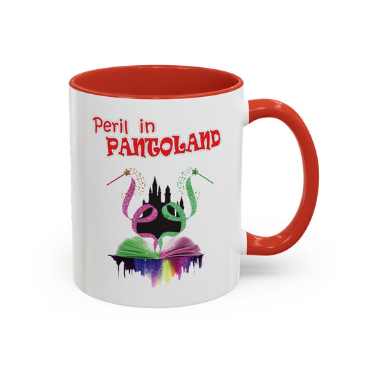 🎭 Hutton Drama Club – “Peril in Pantoland” Accent Coffee Mug