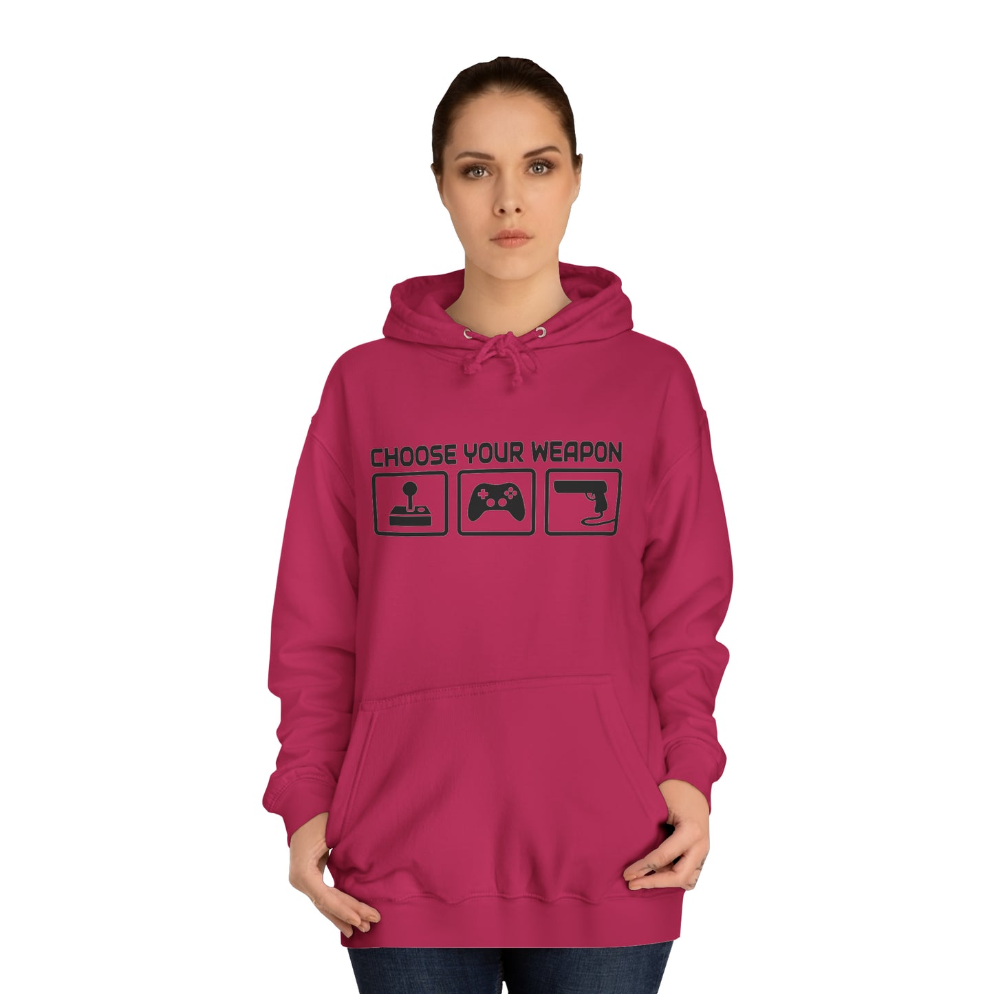 Gamer Choose Your Weapon College Hoodie