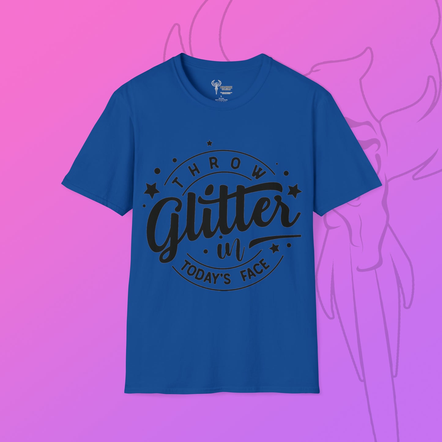 Glitter Face Softstyle T-Shirt