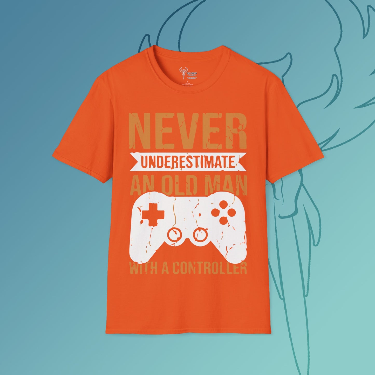 Old Man Controller Dad Softstyle T-Shirt