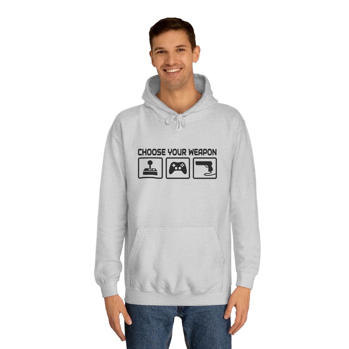 Gamer Choose Your Weapon College Hoodie