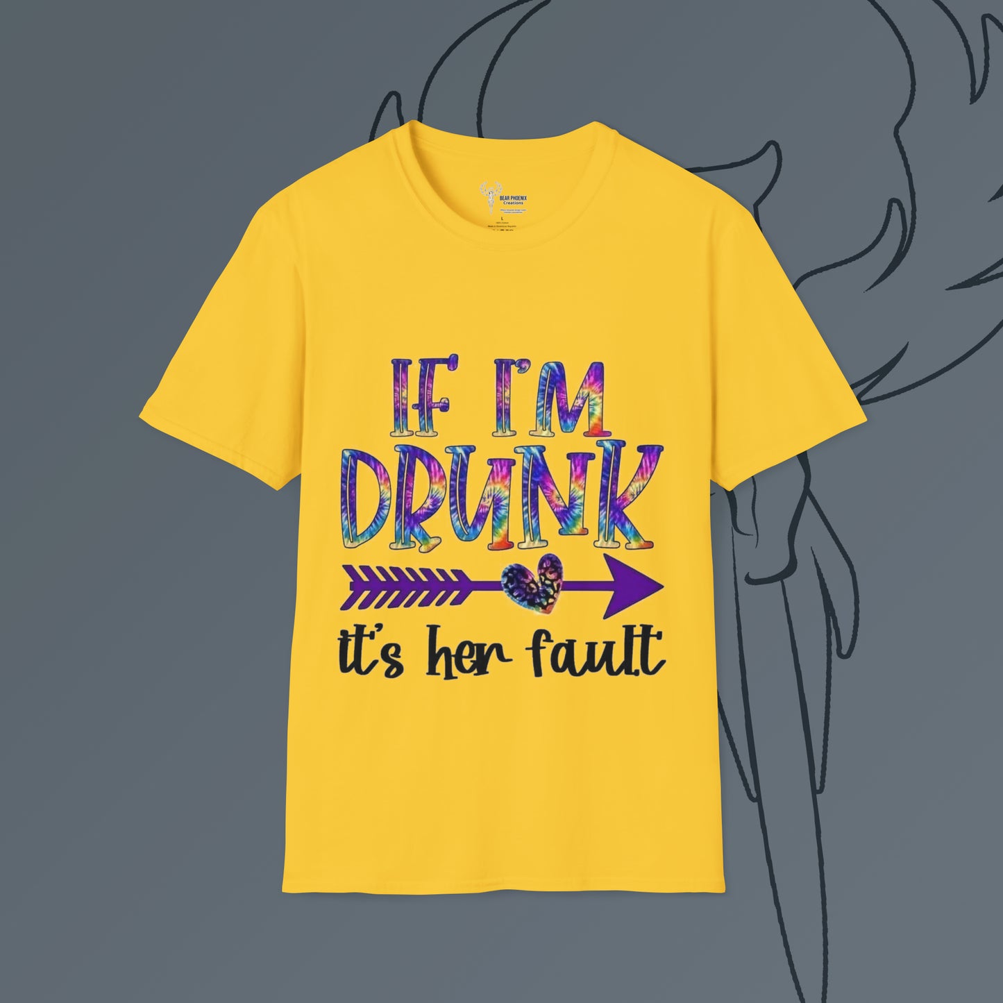 If Im Drunk Left Arrow Softstyle T-Shirt