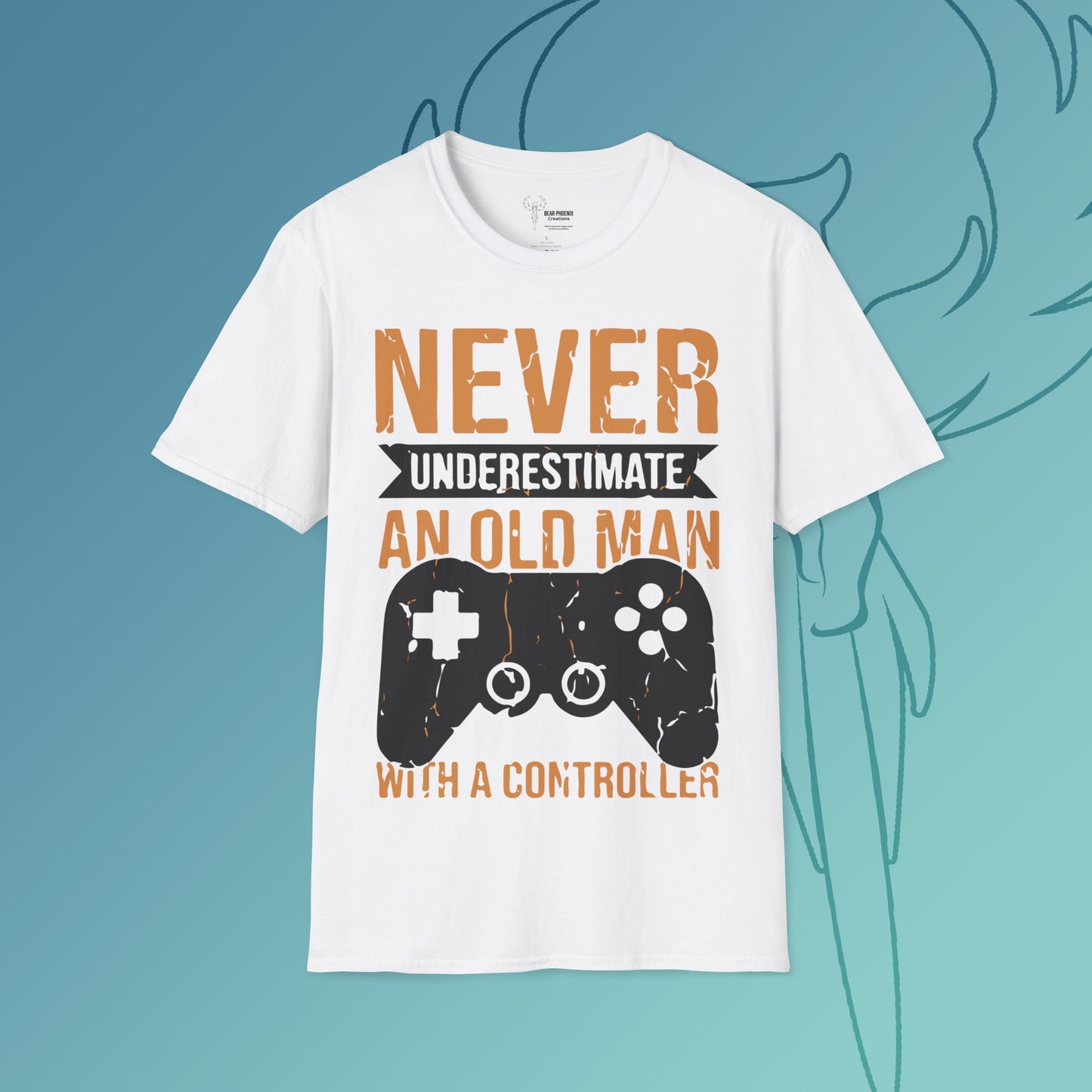 Old Man Controller Dad Softstyle T-Shirt