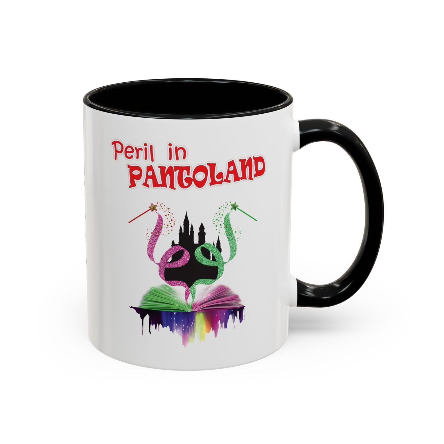 🎭 Hutton Drama Club – “Peril in Pantoland” Accent Coffee Mug