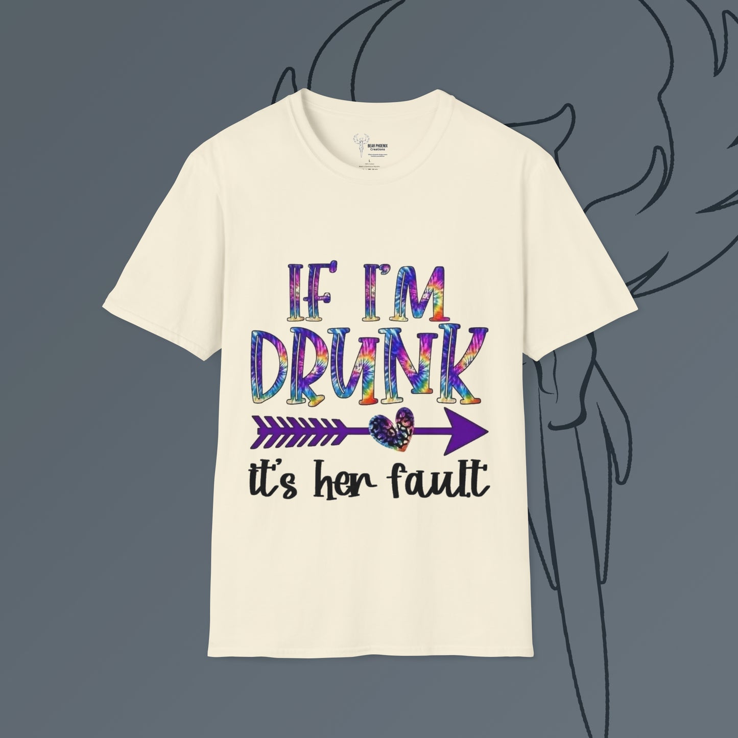 If Im Drunk Left Arrow Softstyle T-Shirt