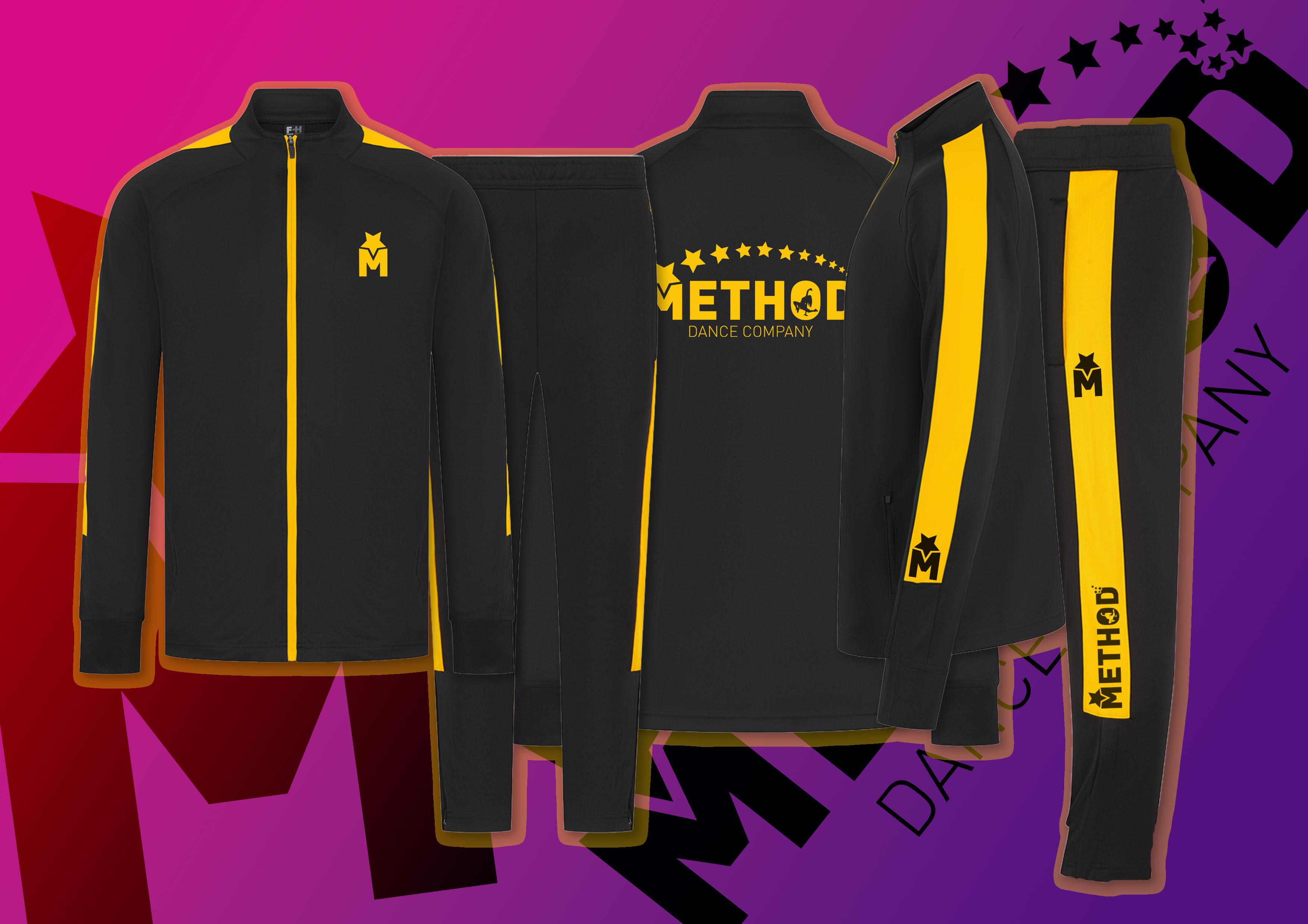 Method Streetwear Tracksuit Set Black & Gold – BearPhoenixCreations