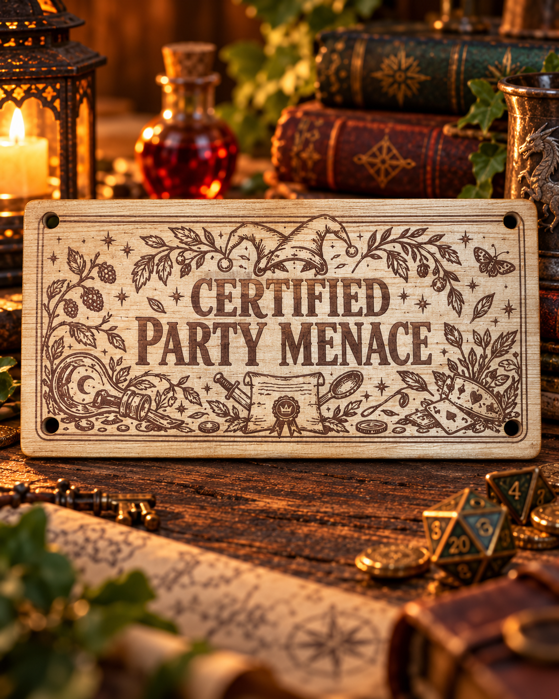 Certified Party Menace Wooden Wall/Door Sign