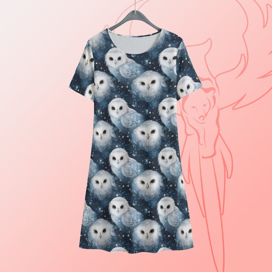 Owl Guardian Short Sleeve Dress