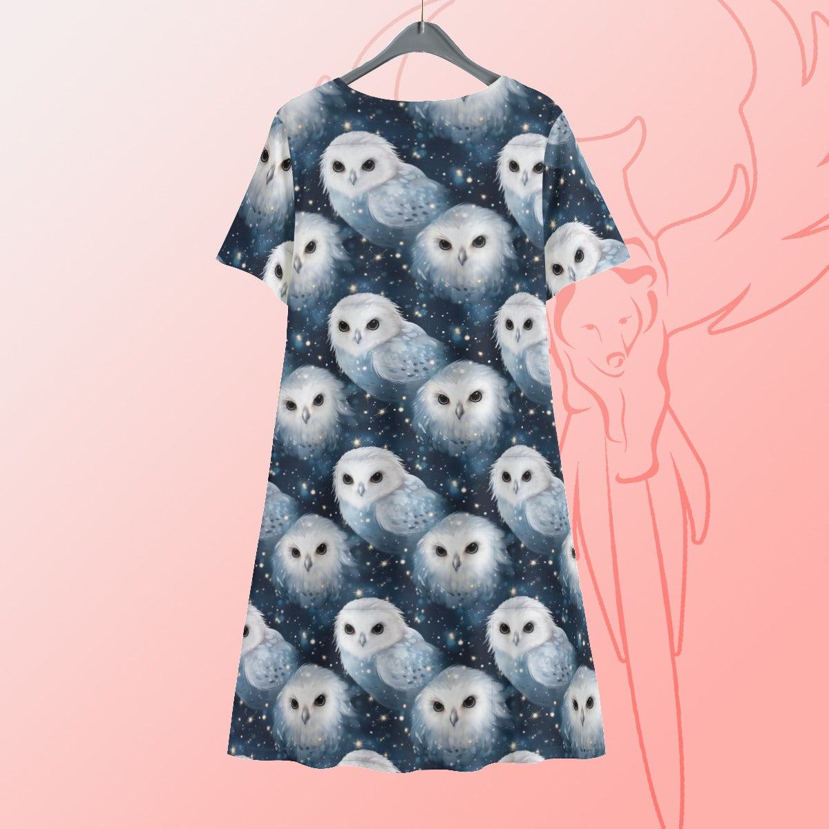 Owl Guardian Short Sleeve Dress