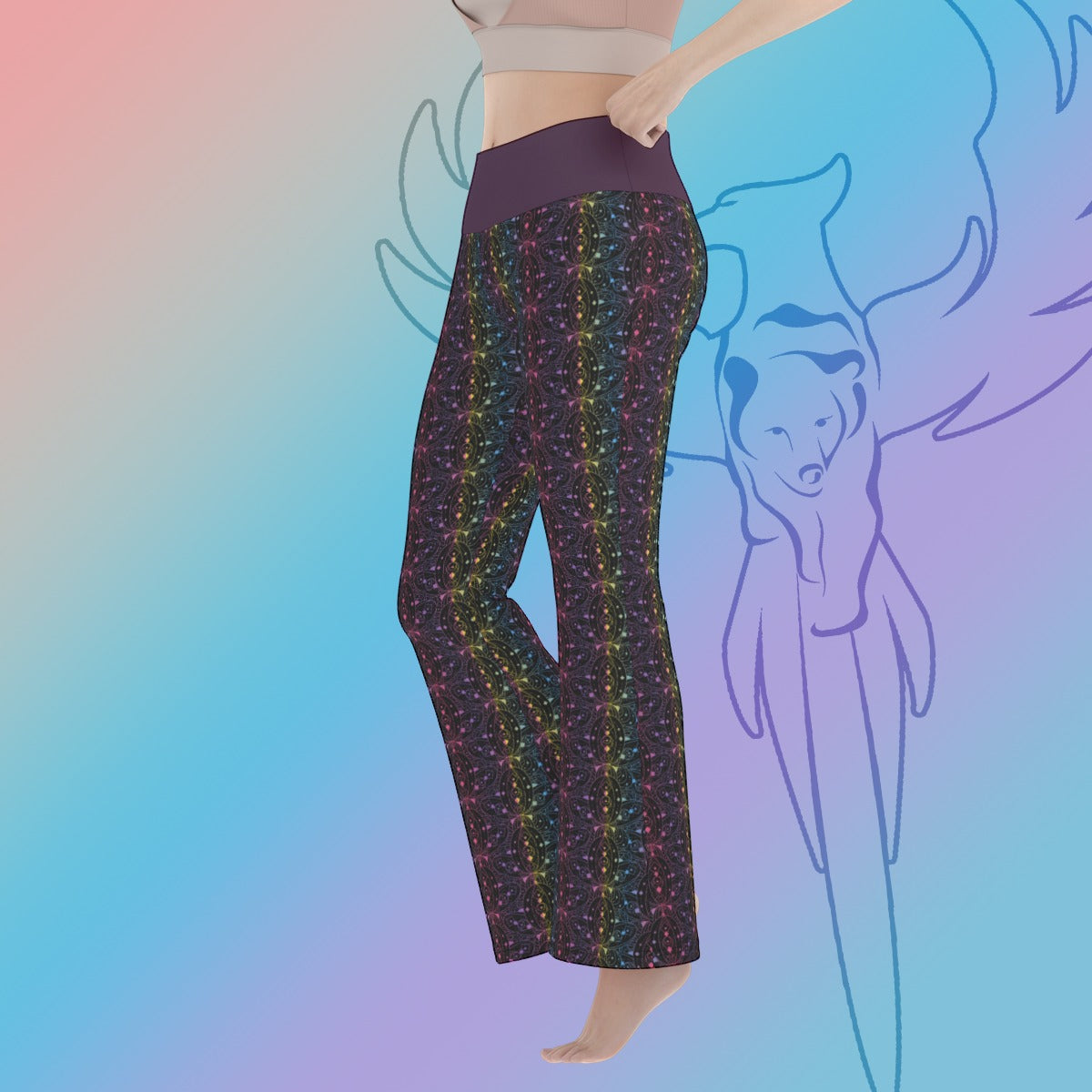 Kaleidoscope Flare Yoga Pants