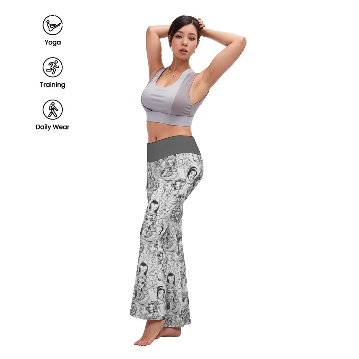 Princess Sketch Flare Yoga Pants