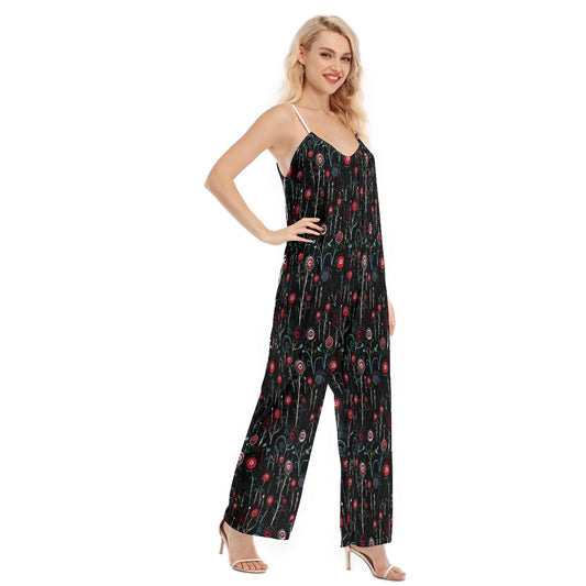 Burton Inspired Flowers Cami Jumpsuit