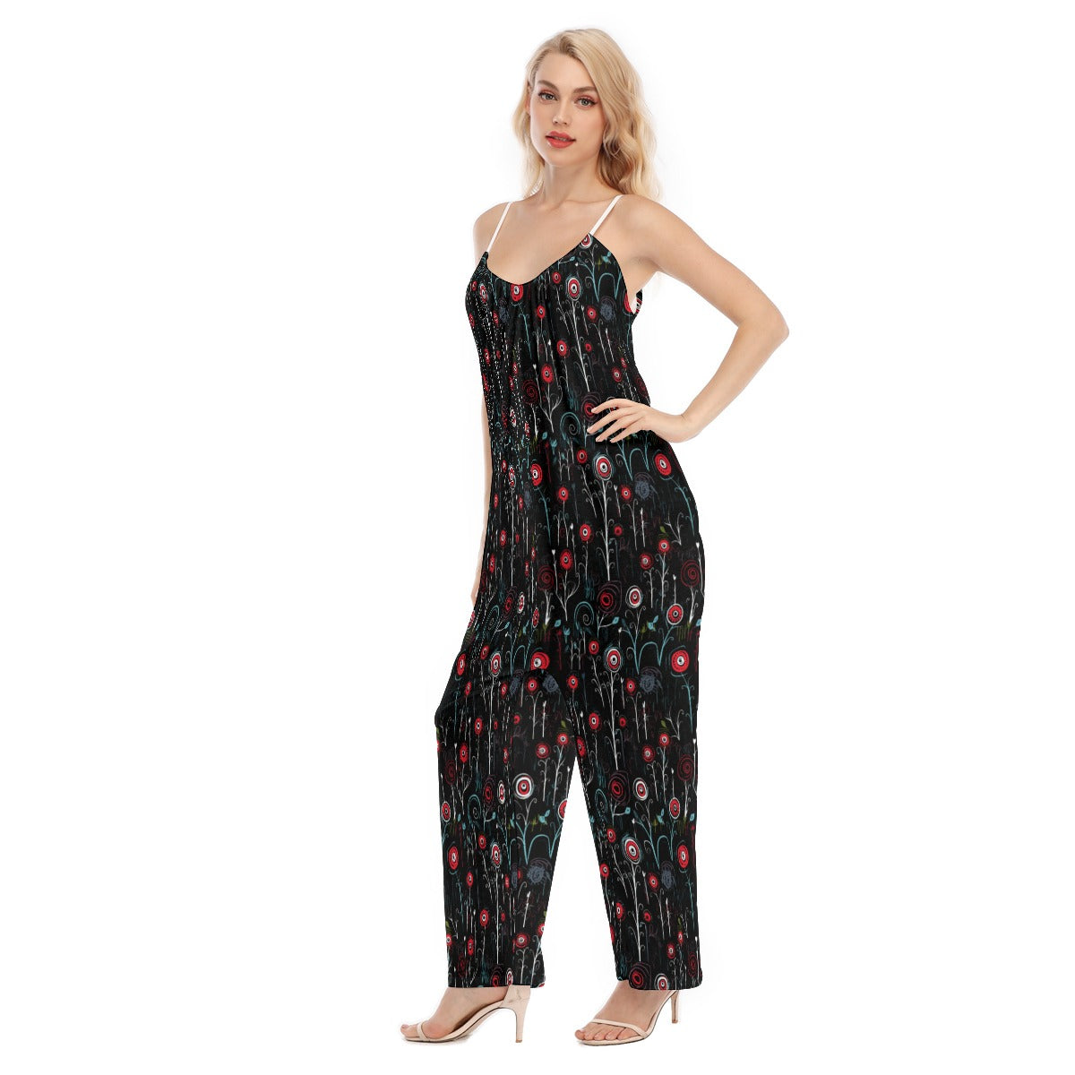 Burton Inspired Flowers Cami Jumpsuit