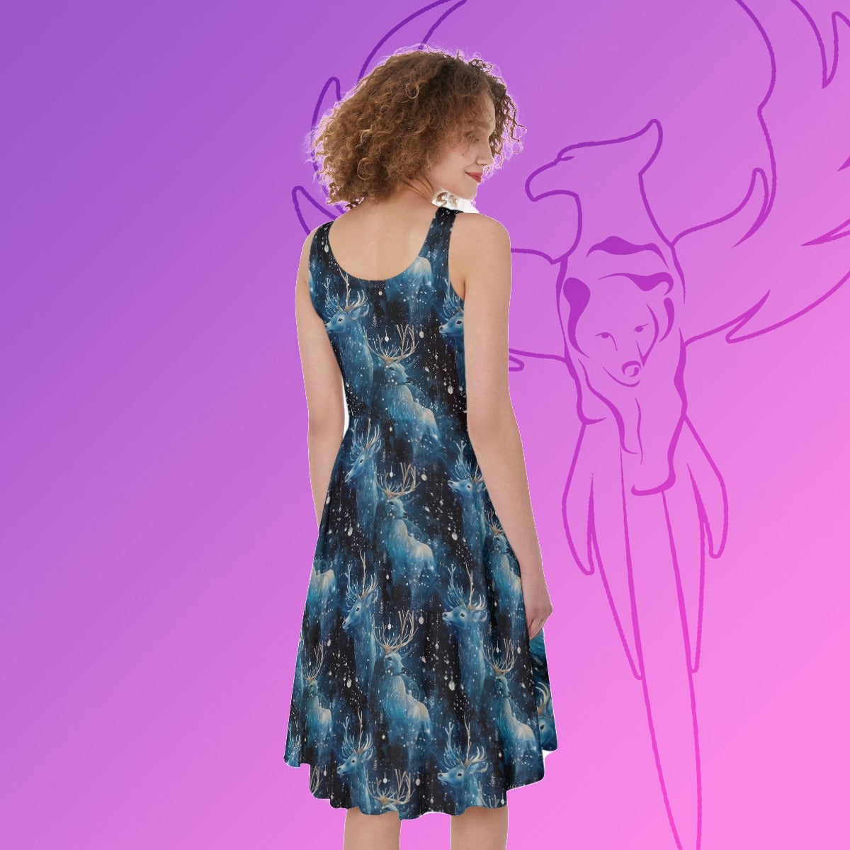 Stag Guardian Sleeveless Dress