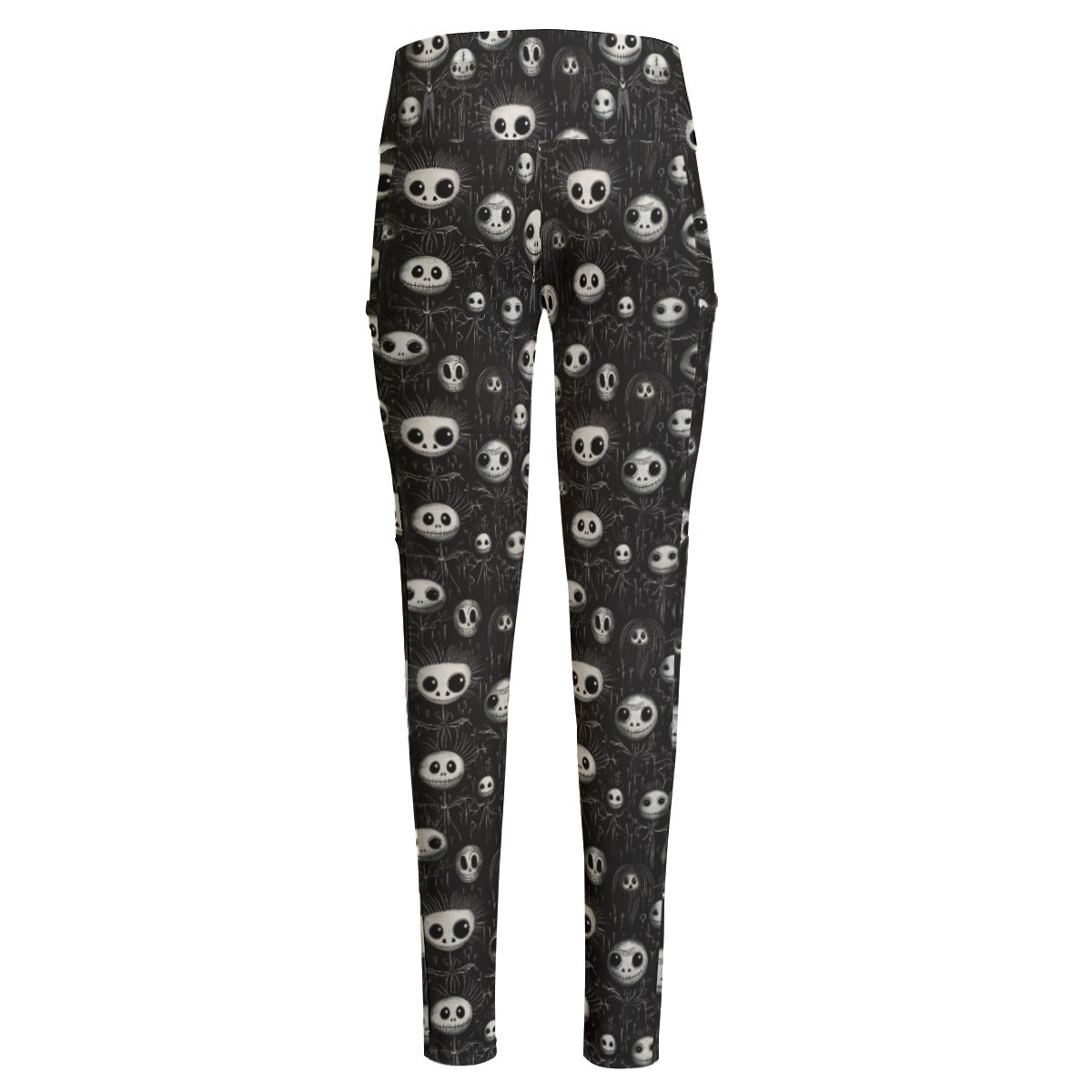 Burton inspired Faces High Waist Leggings With Side Pocket