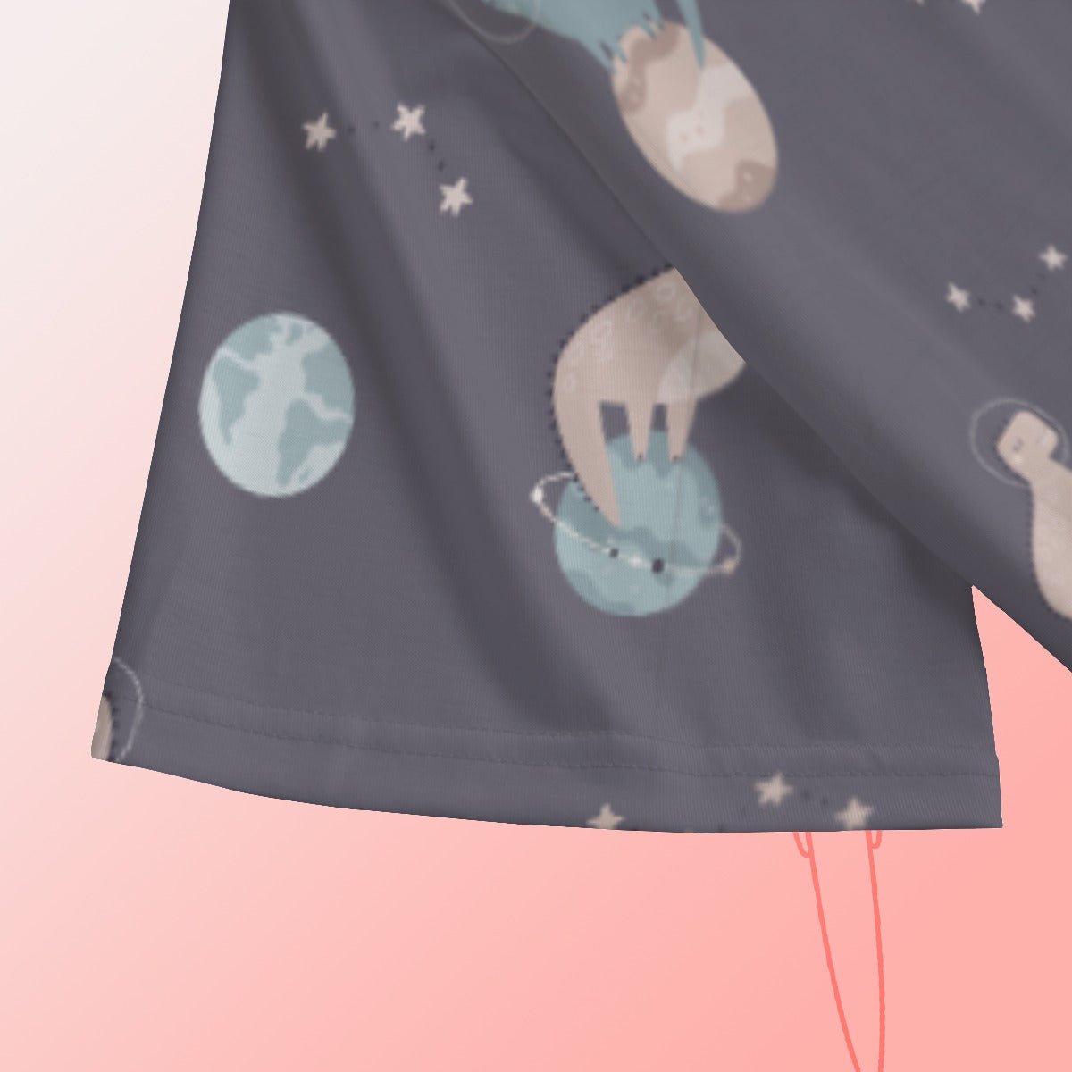 Space Dinosaurs Short Sleeve Dress