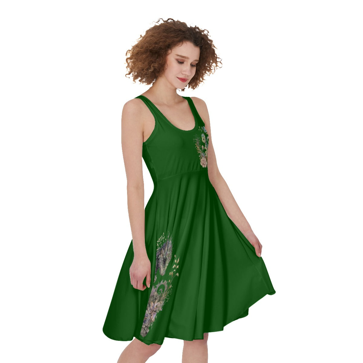 Emerald Dragon Sleeveless Dress